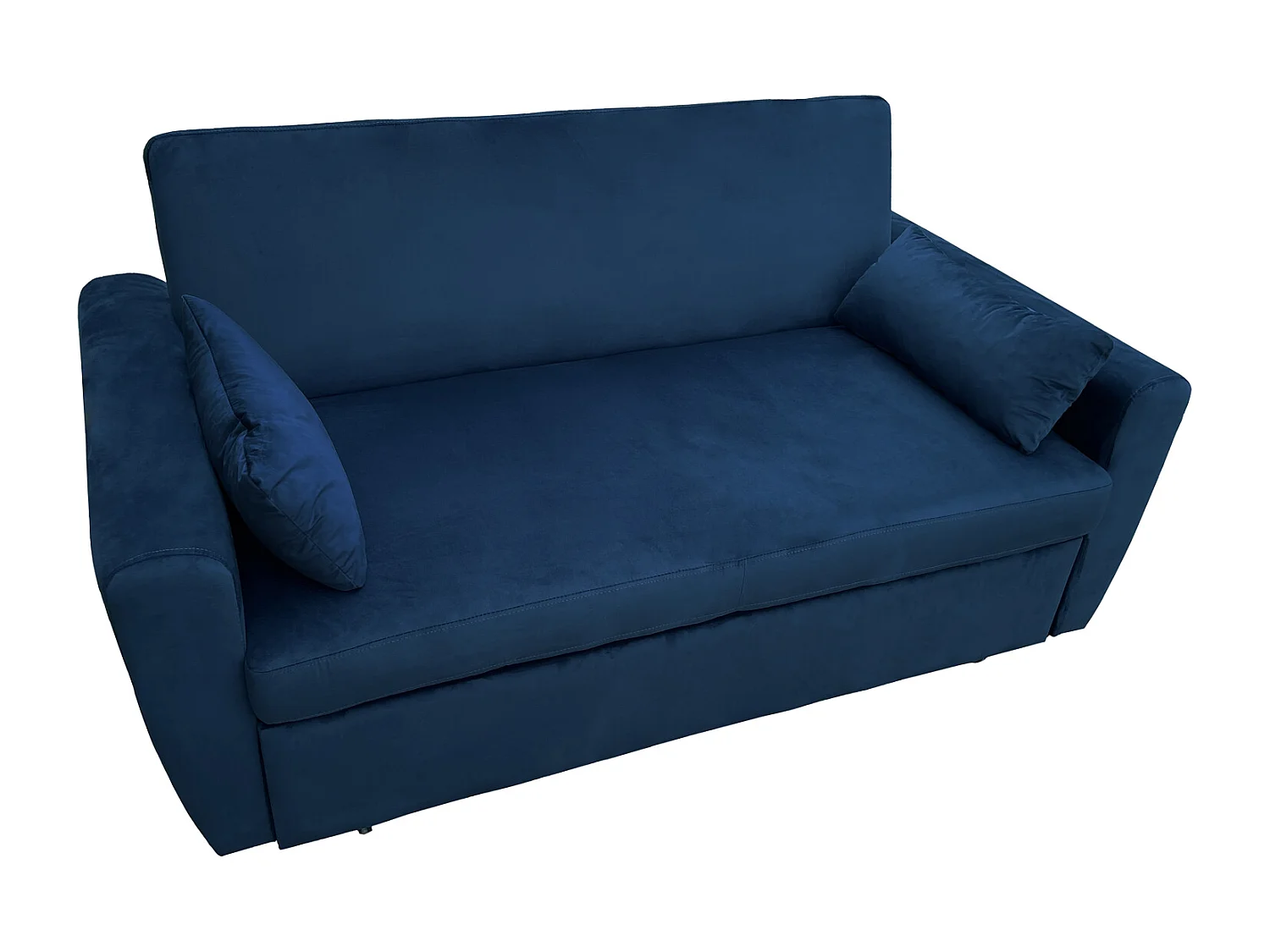 MATT Sofá cama de 2 plazas de terciopelo azul