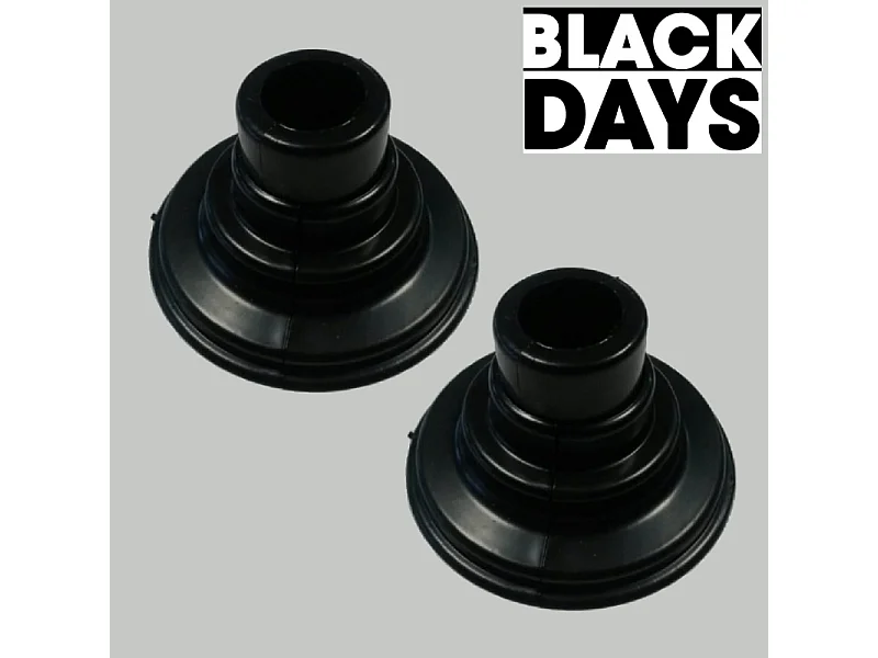 Lot de 2 caches tuyaux muraux sèche-serviettes noir mat