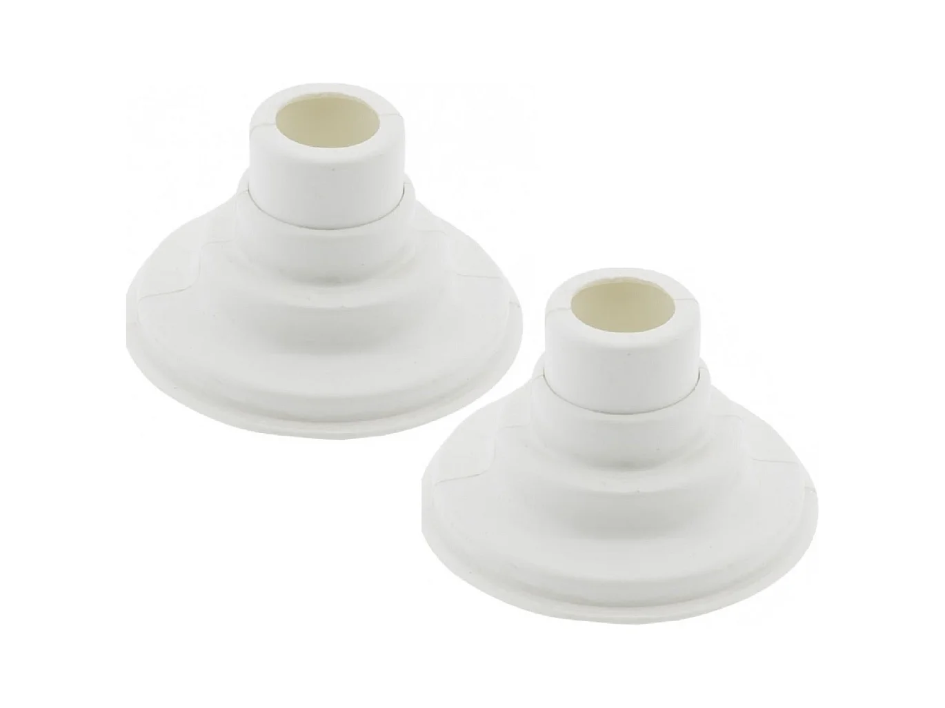 Lot de 2 caches tuyaux muraux sèche-serviettes blancs