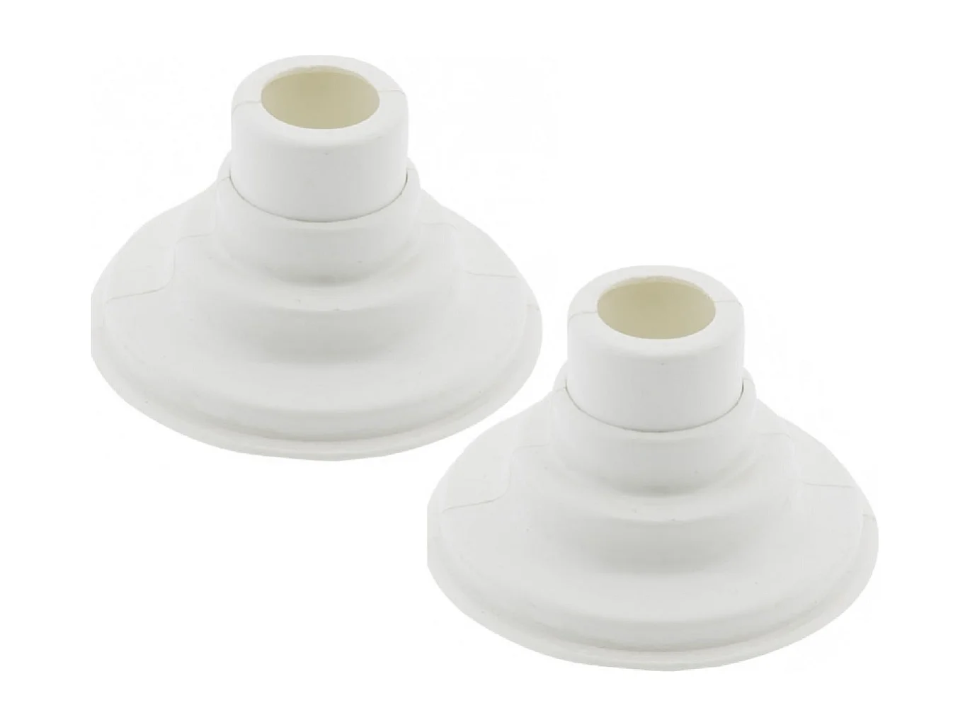 Lot de 2 caches tuyaux muraux sèche-serviettes blancs