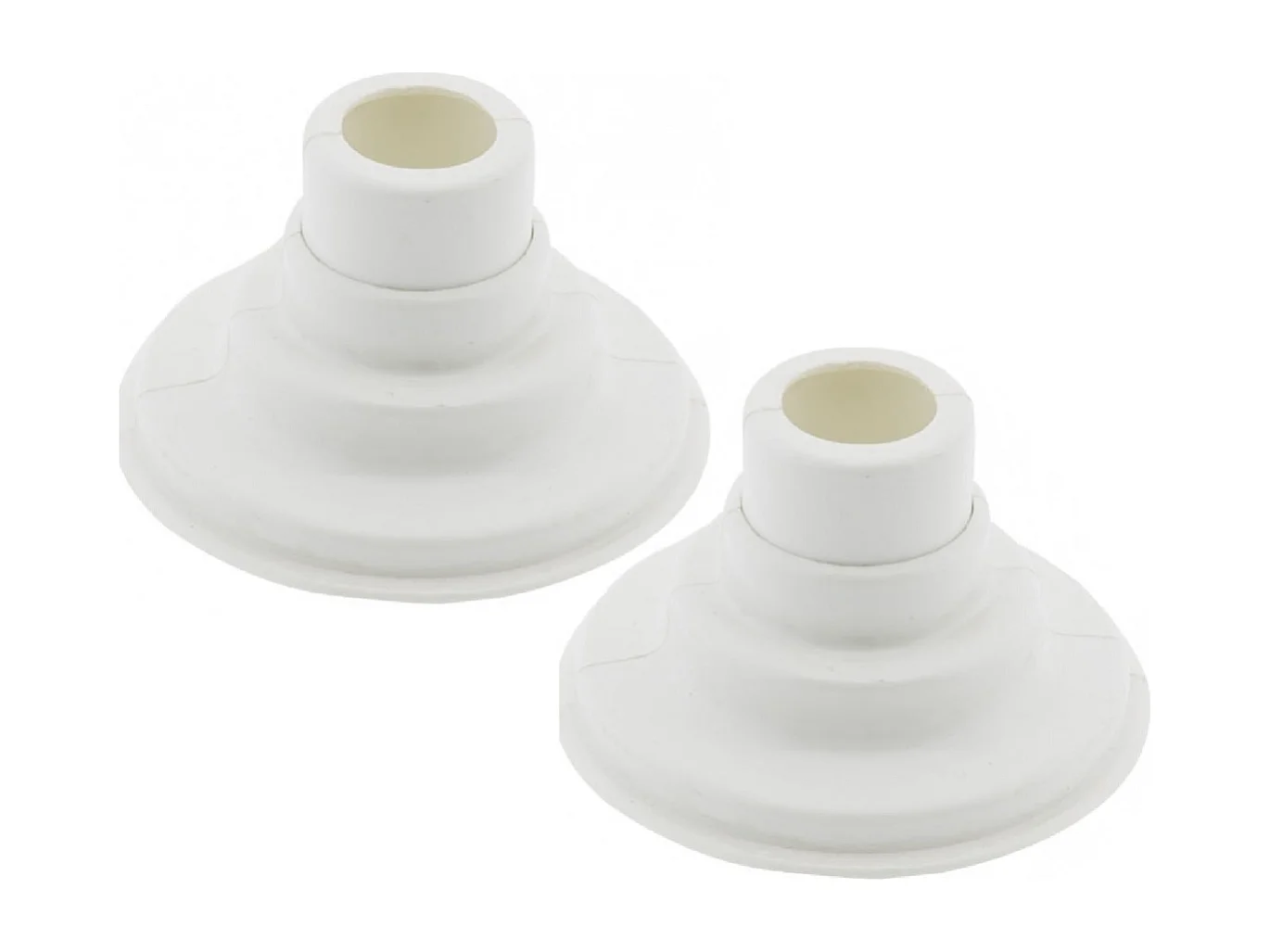 Lot de 2 caches tuyaux muraux sèche-serviettes blancs