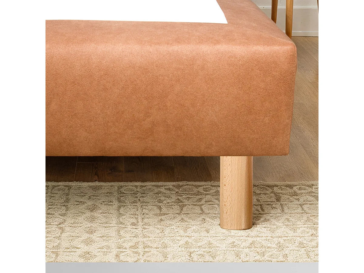 BELLECOUR LITERIE | Pied de lit cylindrique en bois Hauteur 25 cm (vendu à l'unité)