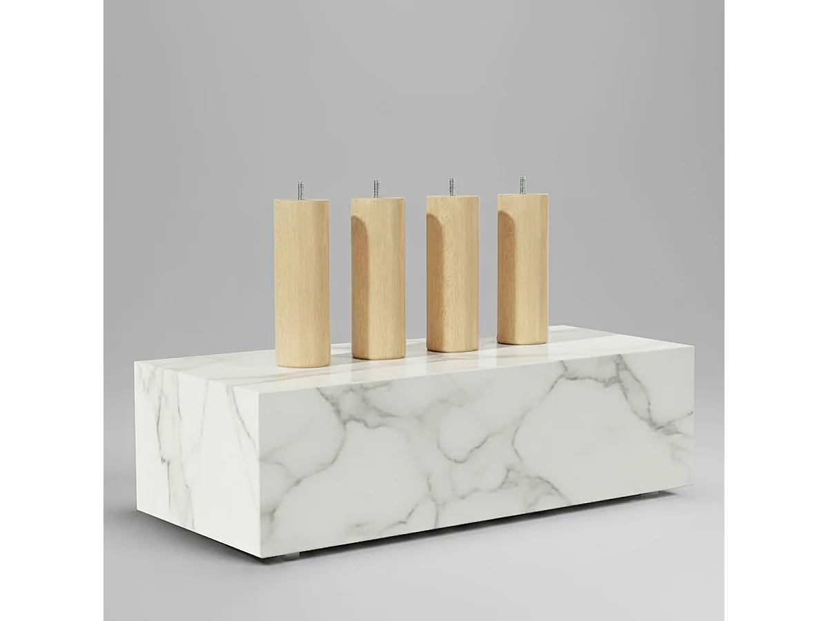 BELLECOUR LITERIE | Pied de lit cylindrique en bois Hauteur 10 cm (vendu à l'unité)