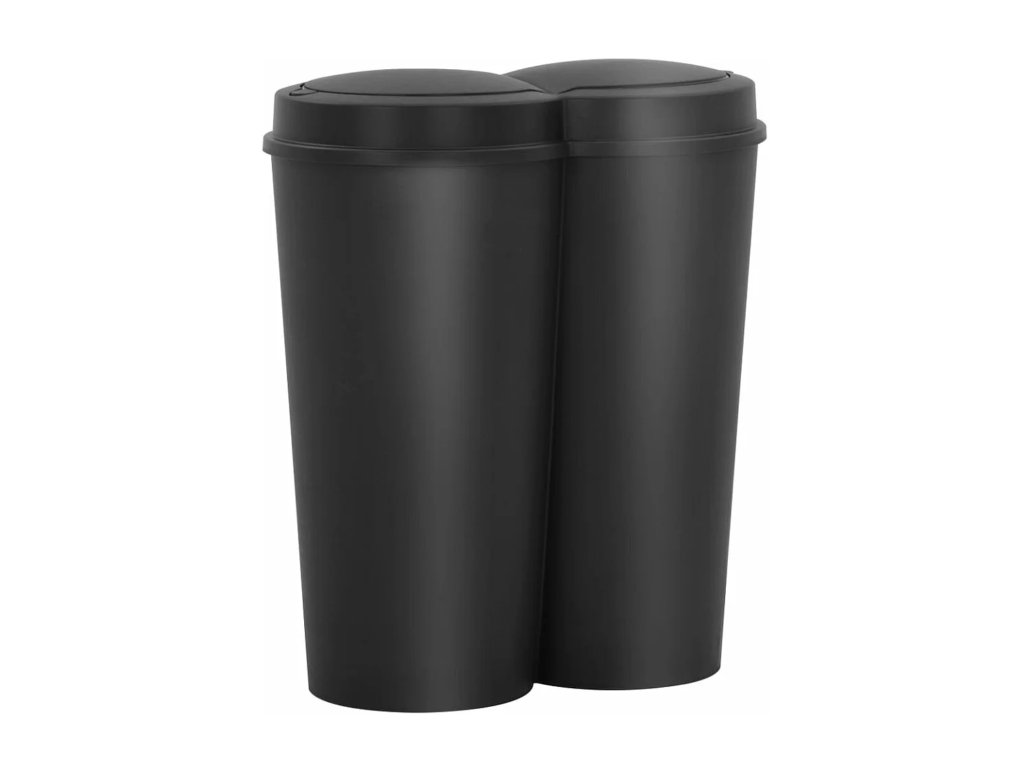 Contenedor de basura doble 50 litros negro 02_0006032