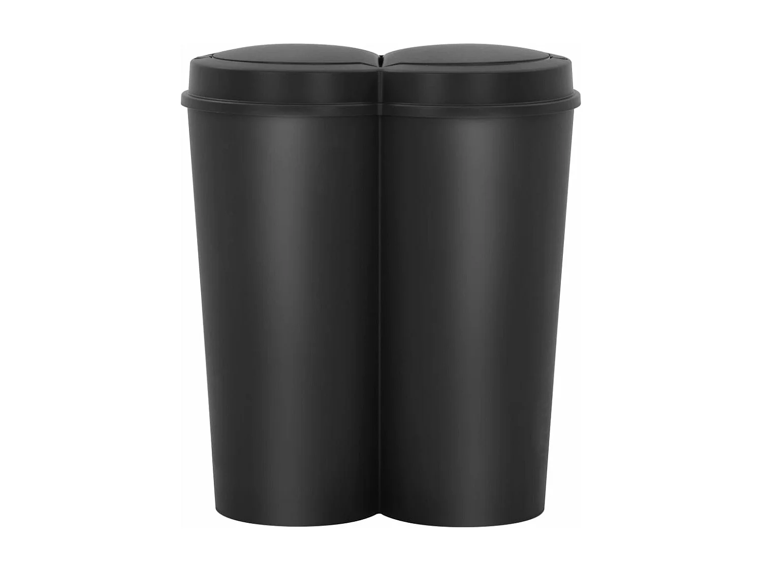 Contenedor de basura doble 50 litros negro 02_0006032