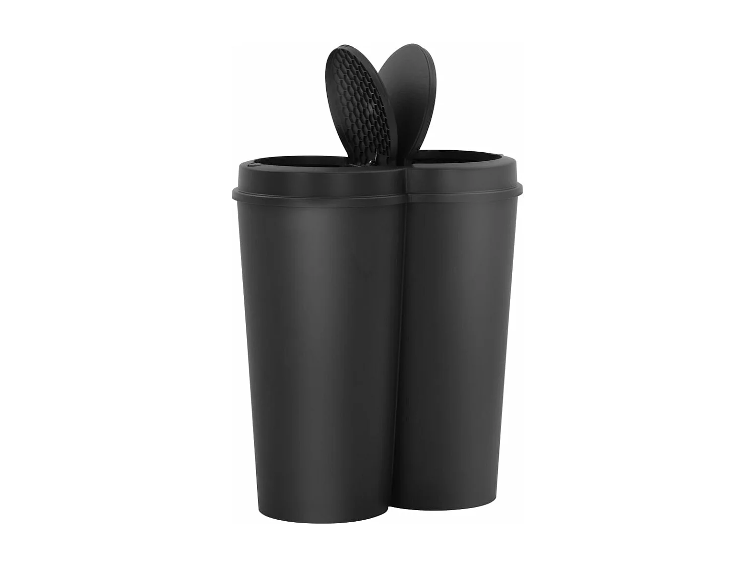 Contenedor de basura doble 50 litros negro 02_0006032