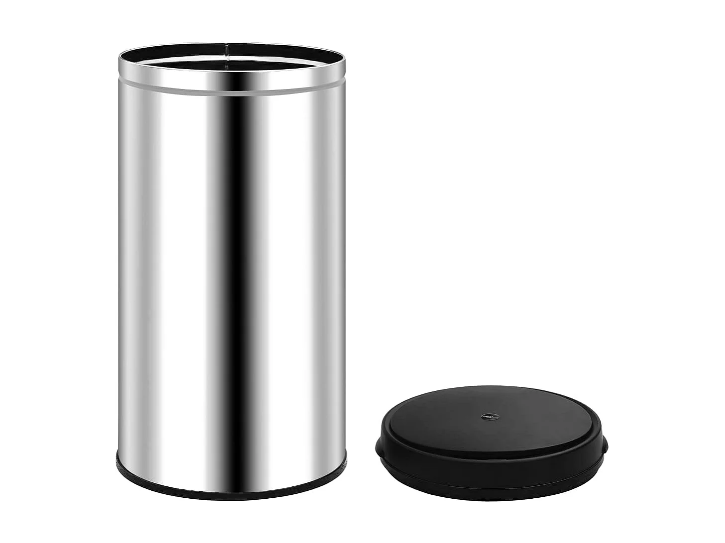 Lixeira com sensor automático 60 litros aço inox prata 02_0006113