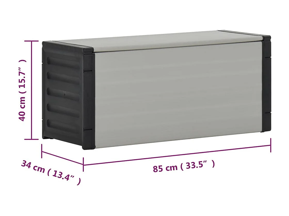 Armoire à déchets de grise 85 x 34 x 40 cm 02_0006065