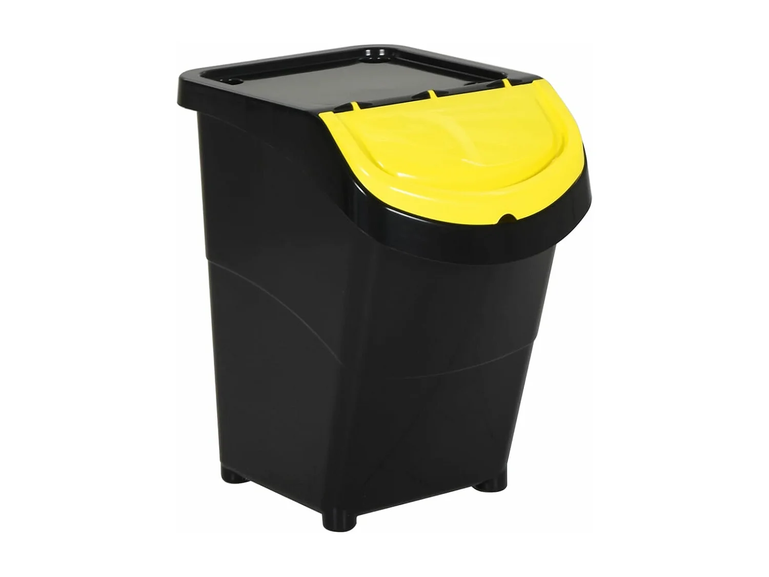 Papeleras apilables con tapa 3 piezas pp 120 litros negro 02_0006089