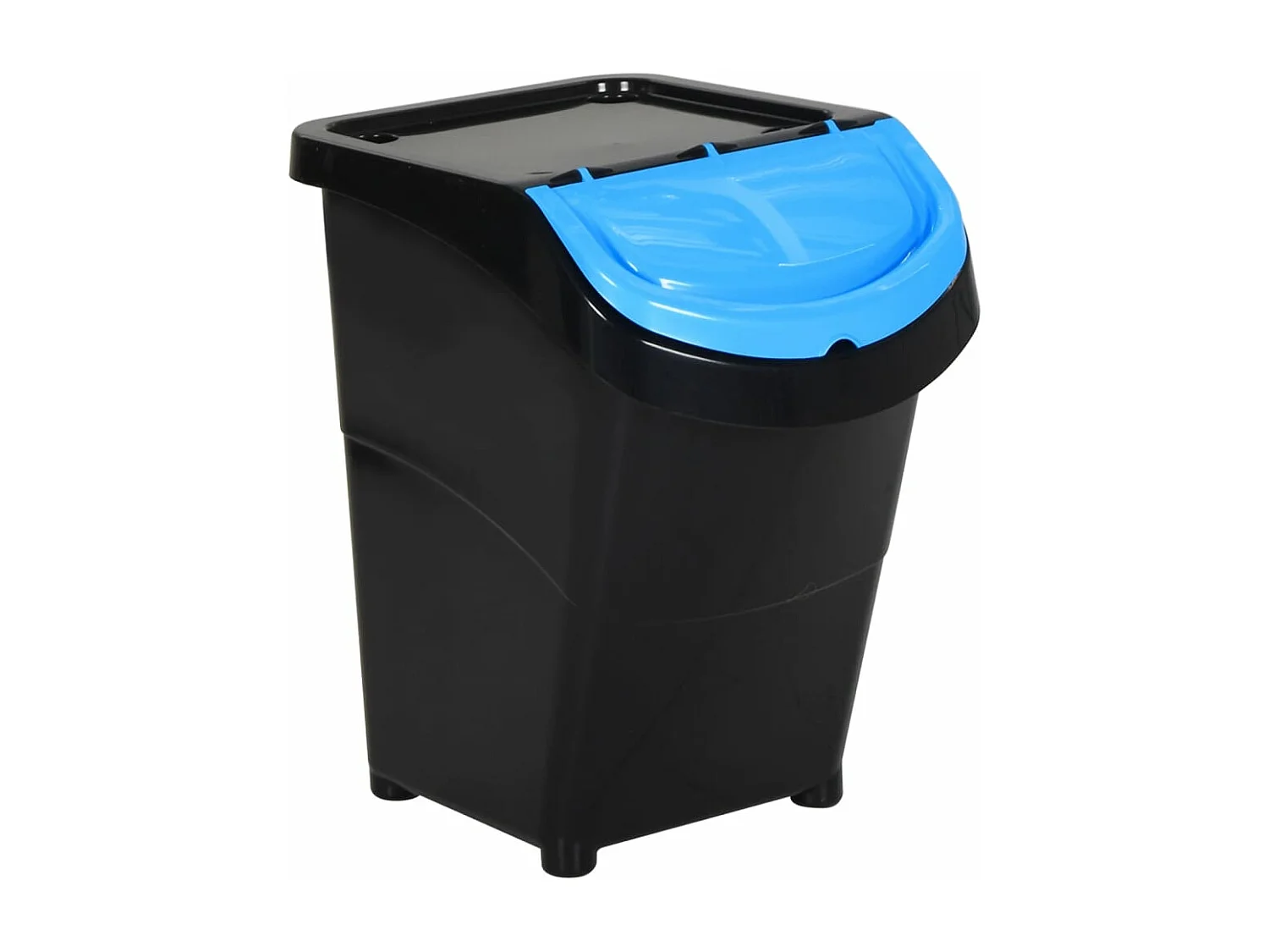 Papeleras apilables con tapa 3 piezas pp 120 litros negro 02_0006089