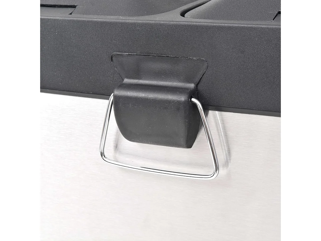 Poubelle à ordures acier argenté 41 x 34.5 x 56.5 cm 02_0006100