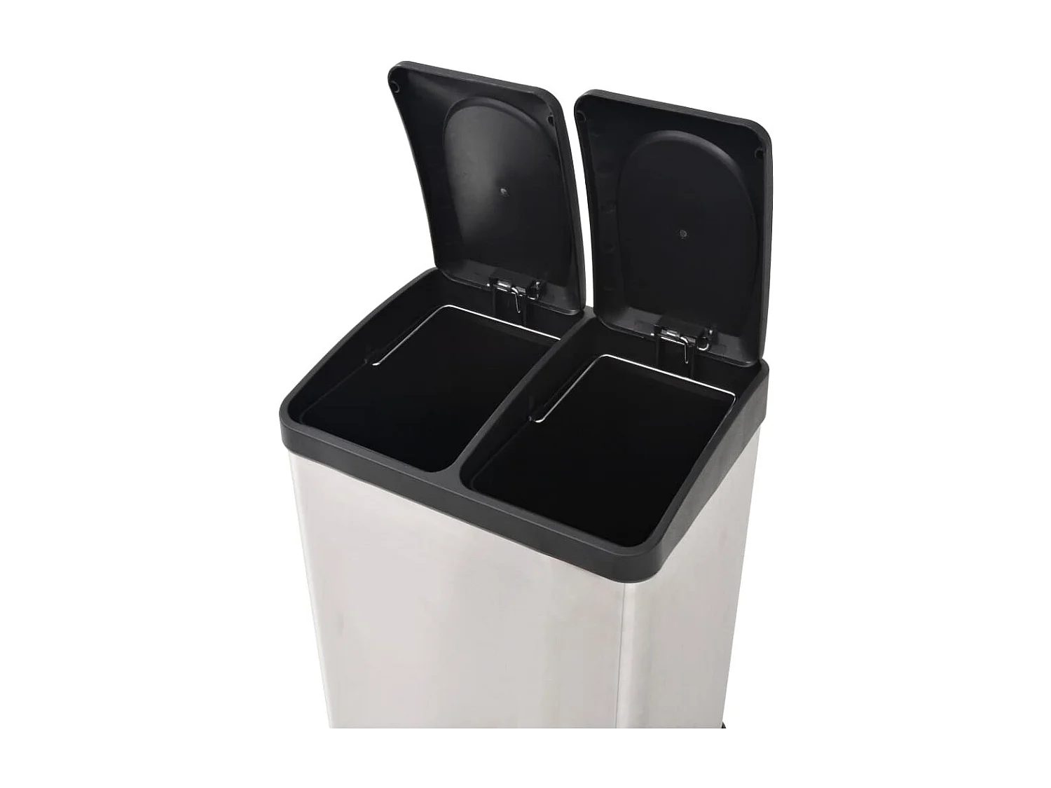 Poubelle à ordures acier argenté 41 x 34.5 x 56.5 cm 02_0006100