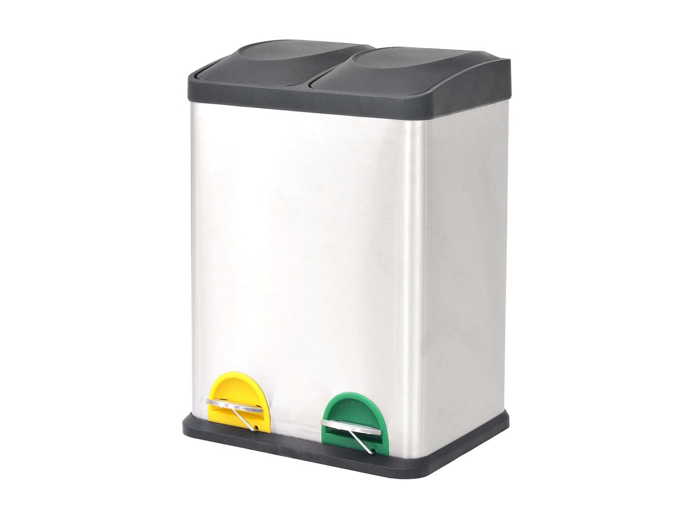 Spetebo Pattumiera Da Incasso 12L Per Cucina – Acciaio Inox Argento – Cestello Estraibile Con Maniglia