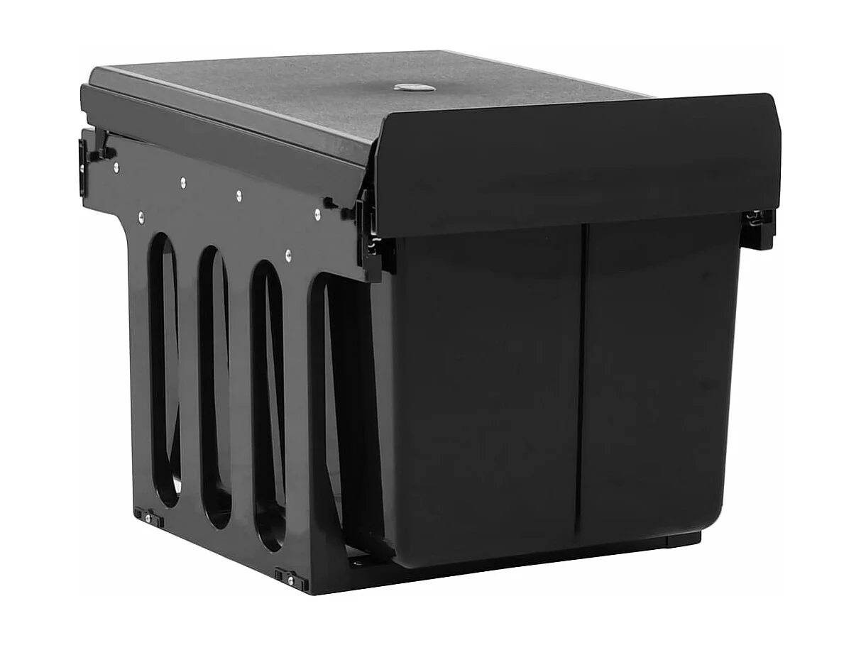 Papelera de cocina extraíble con cierre suave 48 litros negro 02_0006109