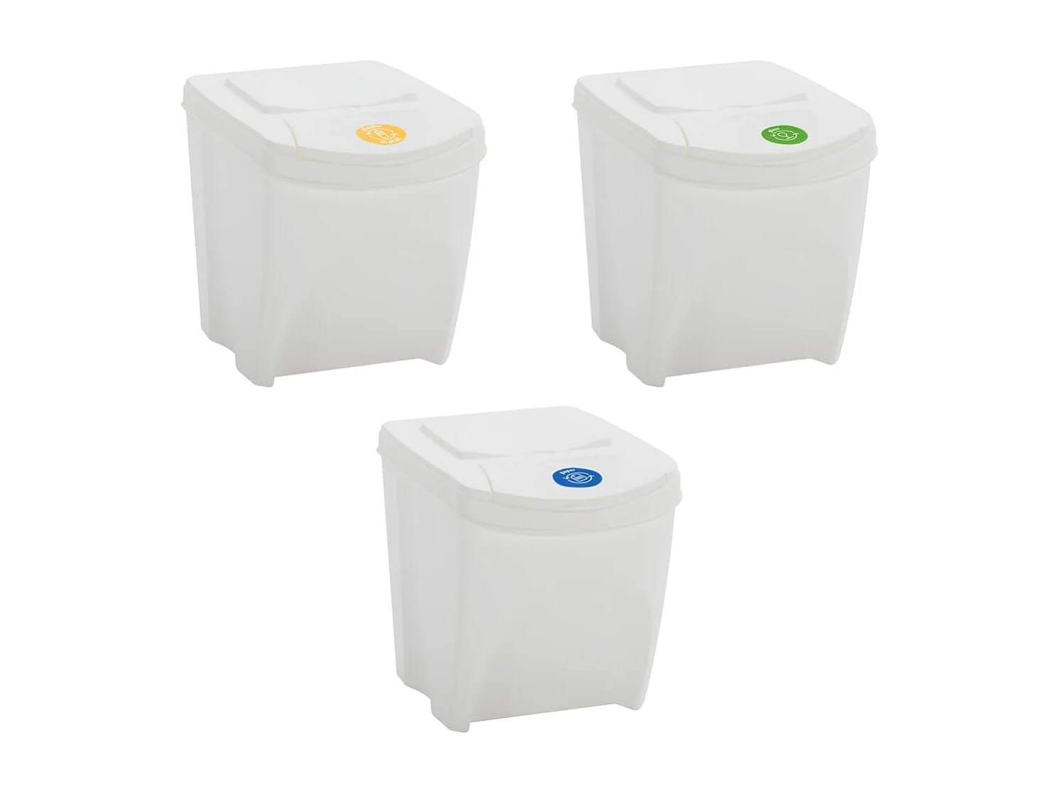 Poubelles à ordures empilables blanche 39.2 x 29.3 x 33.5 cm 02_0006074
