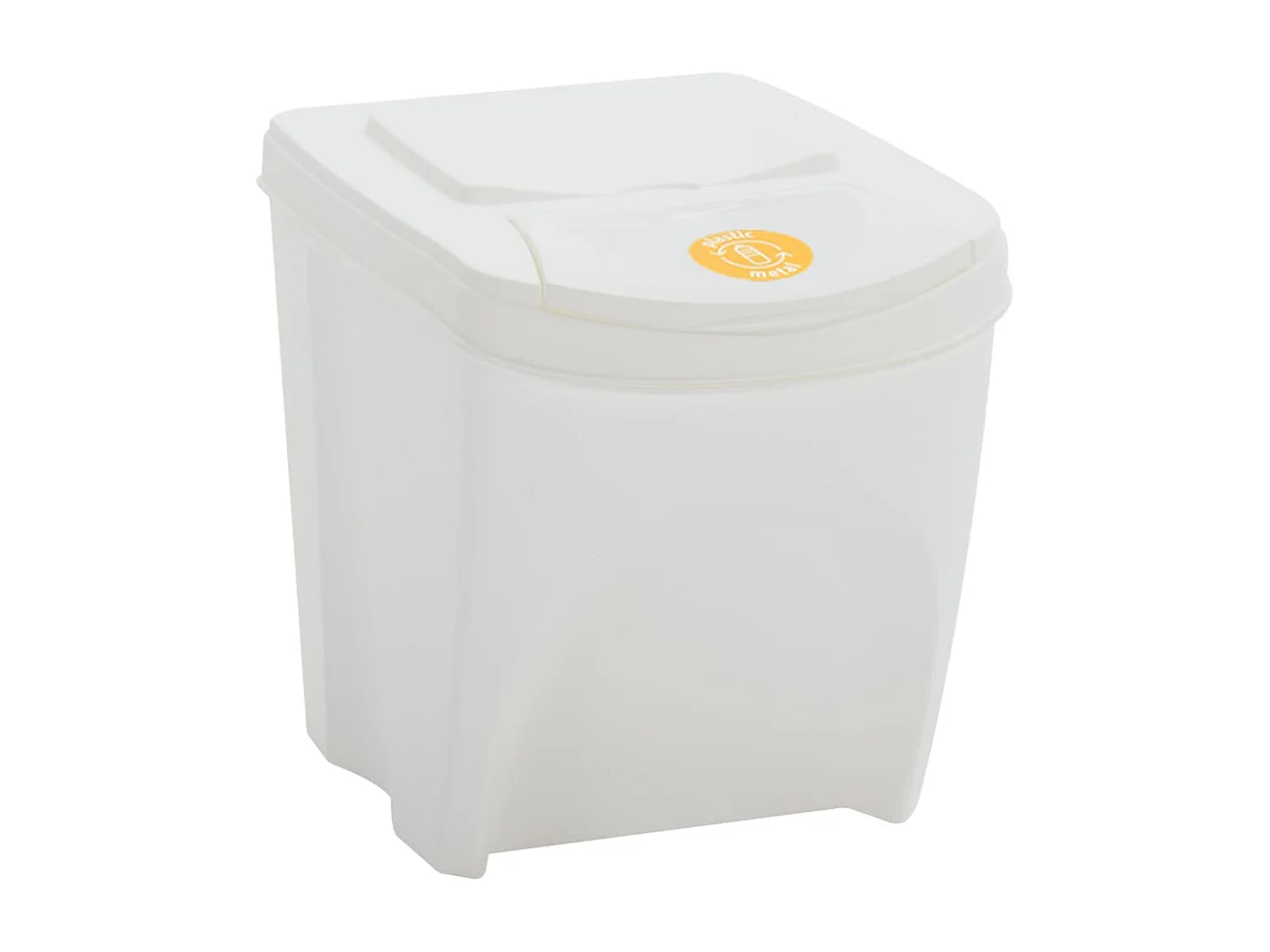 Poubelles à ordures empilables blanche 39.2 x 29.3 x 33.5 cm 02_0006074