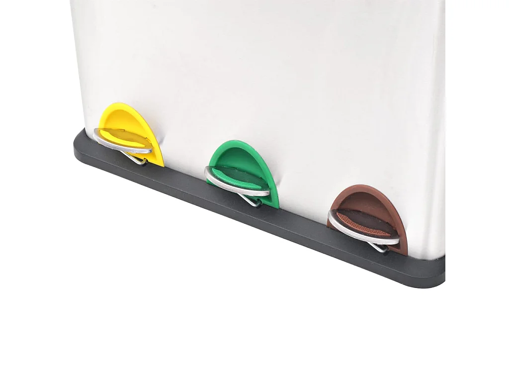 Poubelle à ordures 46 argenté 46 x 26.5 x 39.5 cm 02_0006060