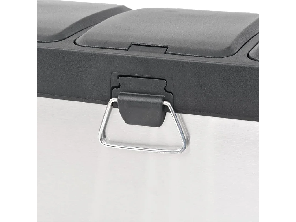 Poubelle à ordures 46 argenté 46 x 26.5 x 39.5 cm 02_0006060