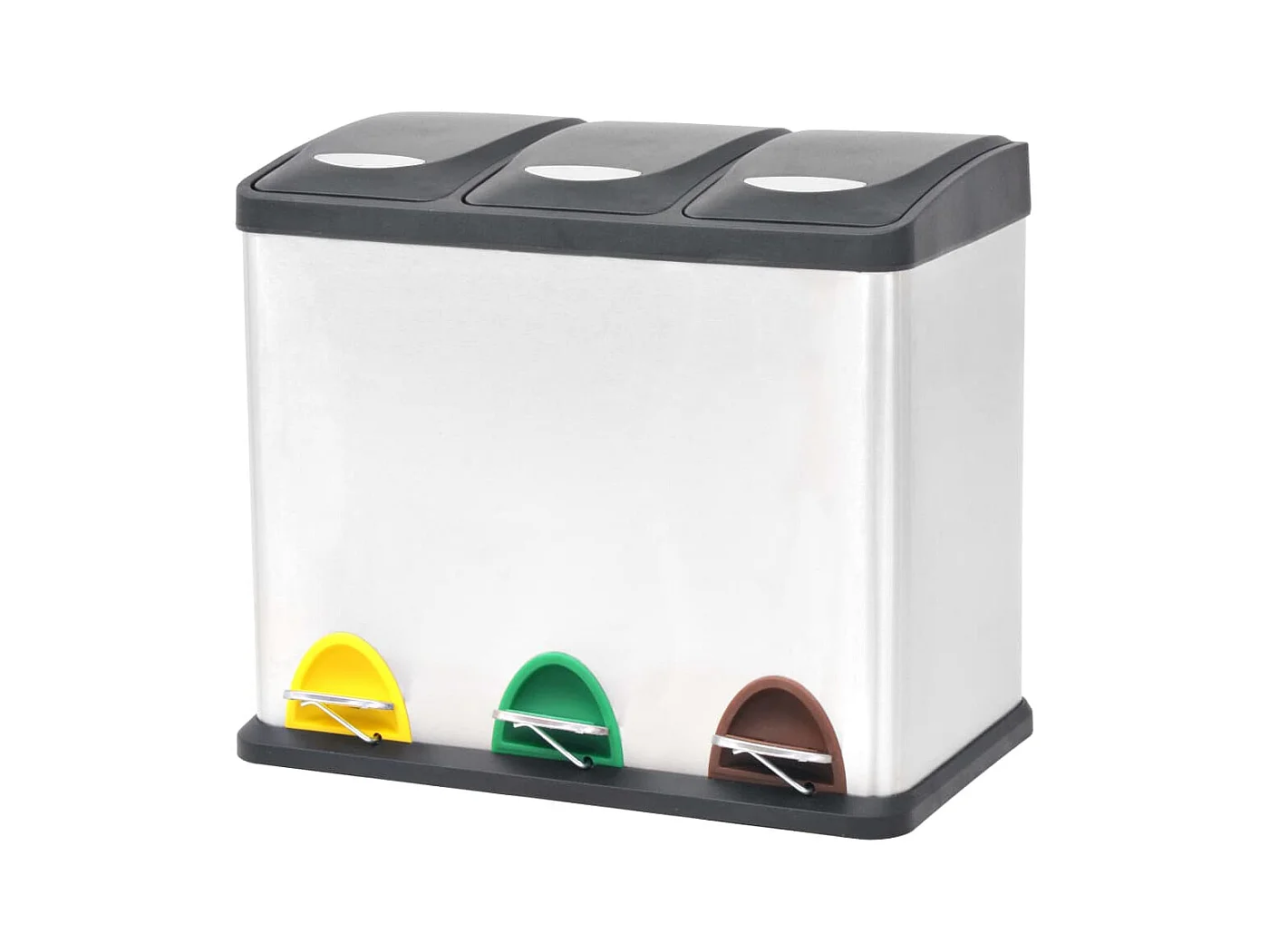 Cubo de basura 46 x 26,5 x 39,5 cm acero inoxidable 24 litros 02_0006060