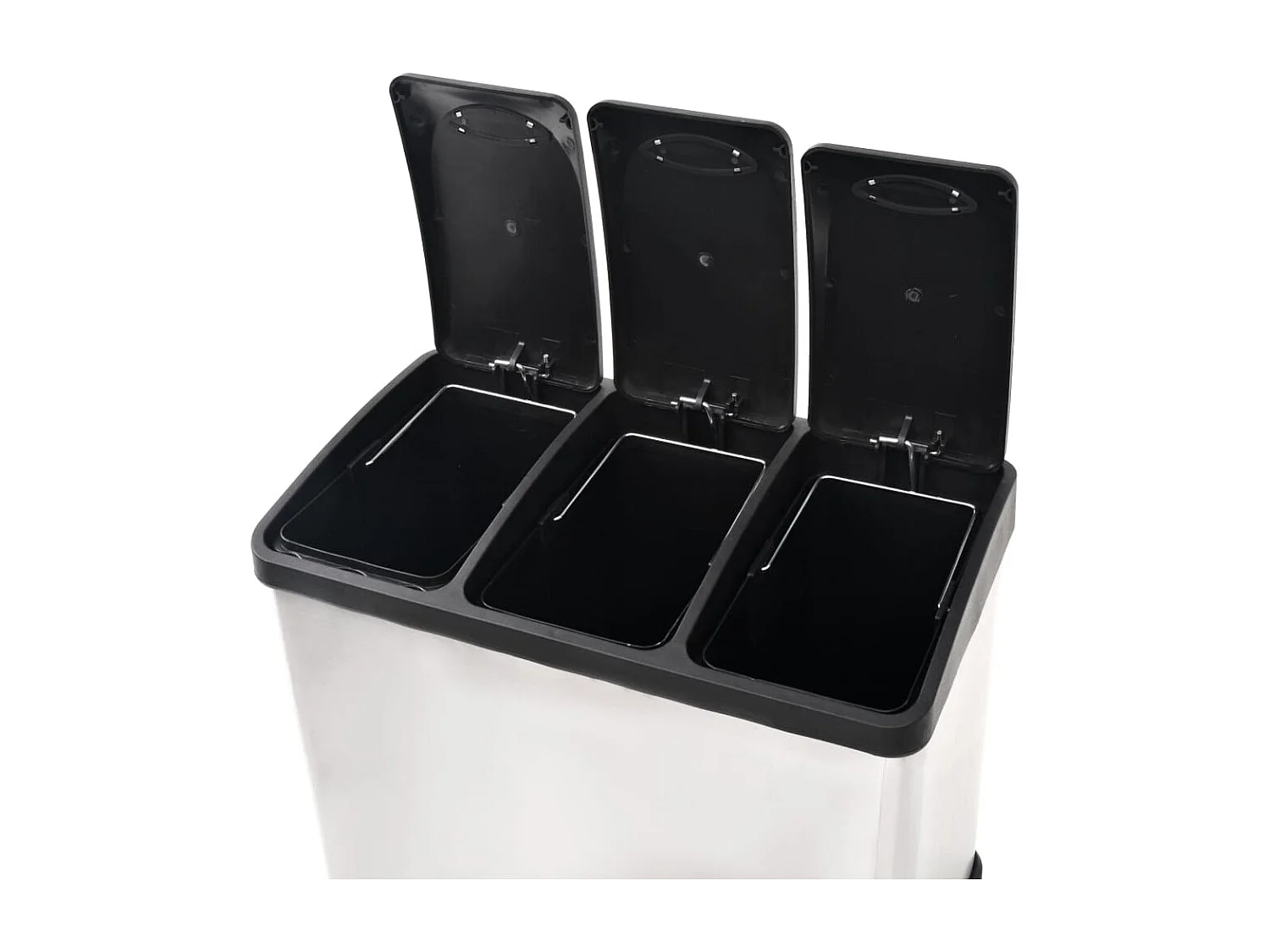 Cubo de basura 46 x 26,5 x 39,5 cm acero inoxidable 24 litros 02_0006060