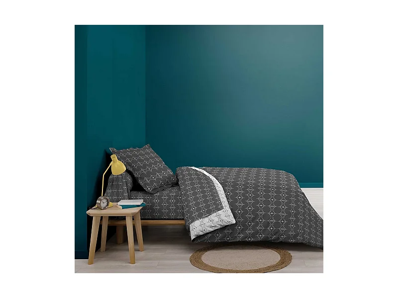 Housse de Couette "Aristide" 140x200cm Anthracite