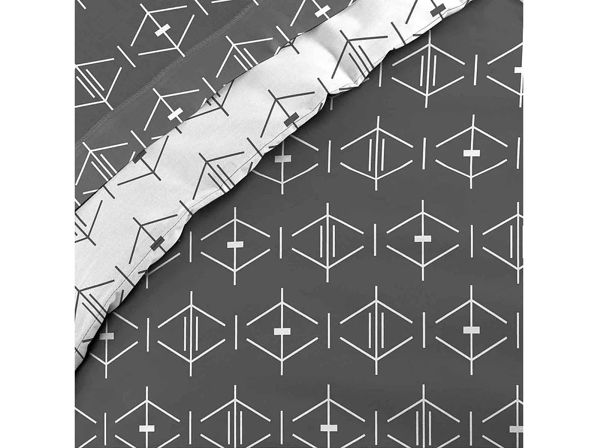 Housse de Couette "Aristide" 140x200cm Anthracite