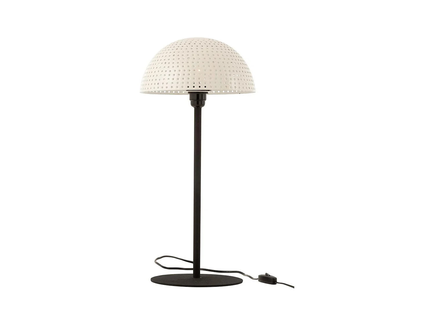 Lampe à Poser "Champignon Brillant" 59cm Blanc