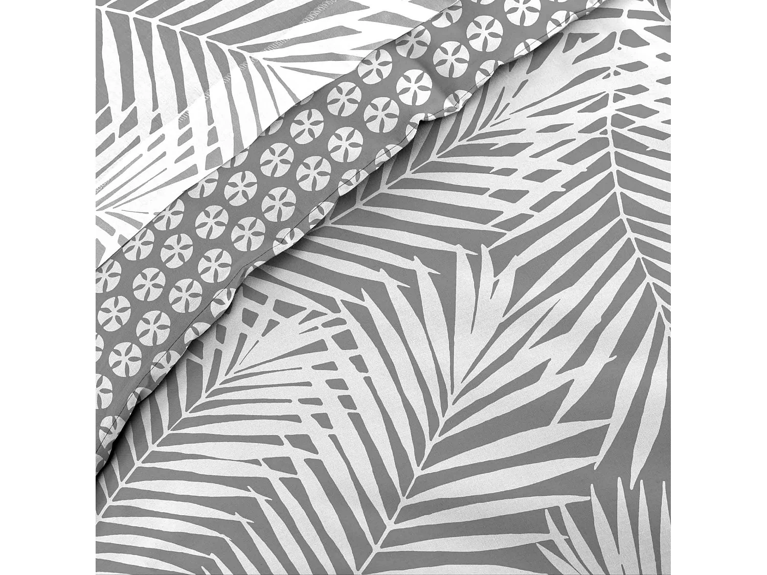 Housse de Couette "Botania" 140x200cm Gris