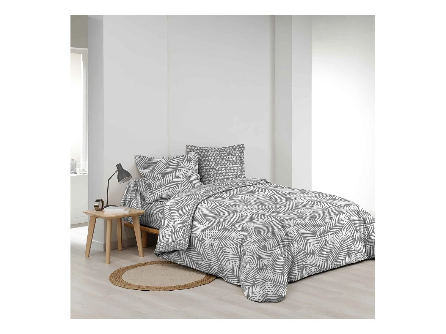 Housse de Couette "Botania" 140x200cm Gris