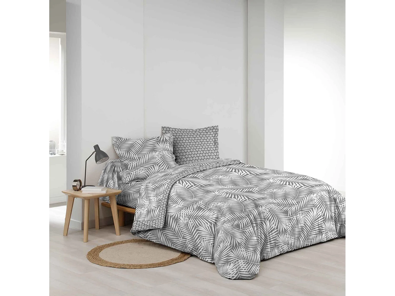 Housse de Couette "Botania" 140x200cm Gris