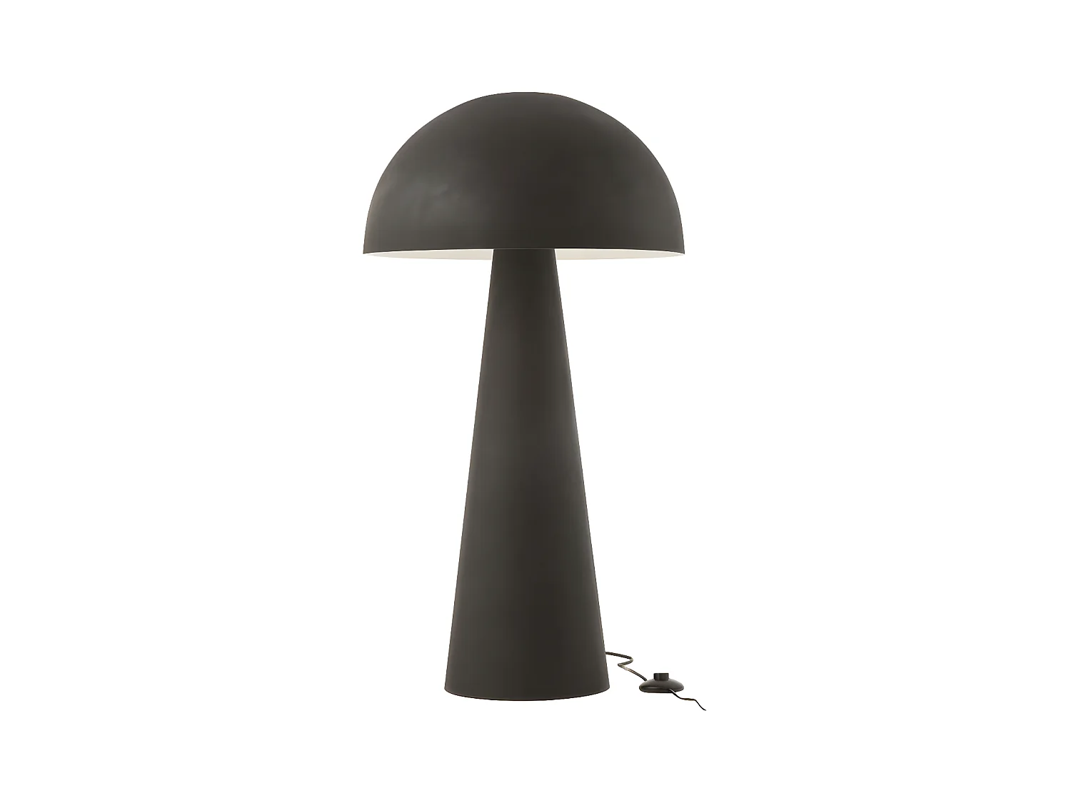 Lampadaire Design "Champignon" 95cm Noir Mat