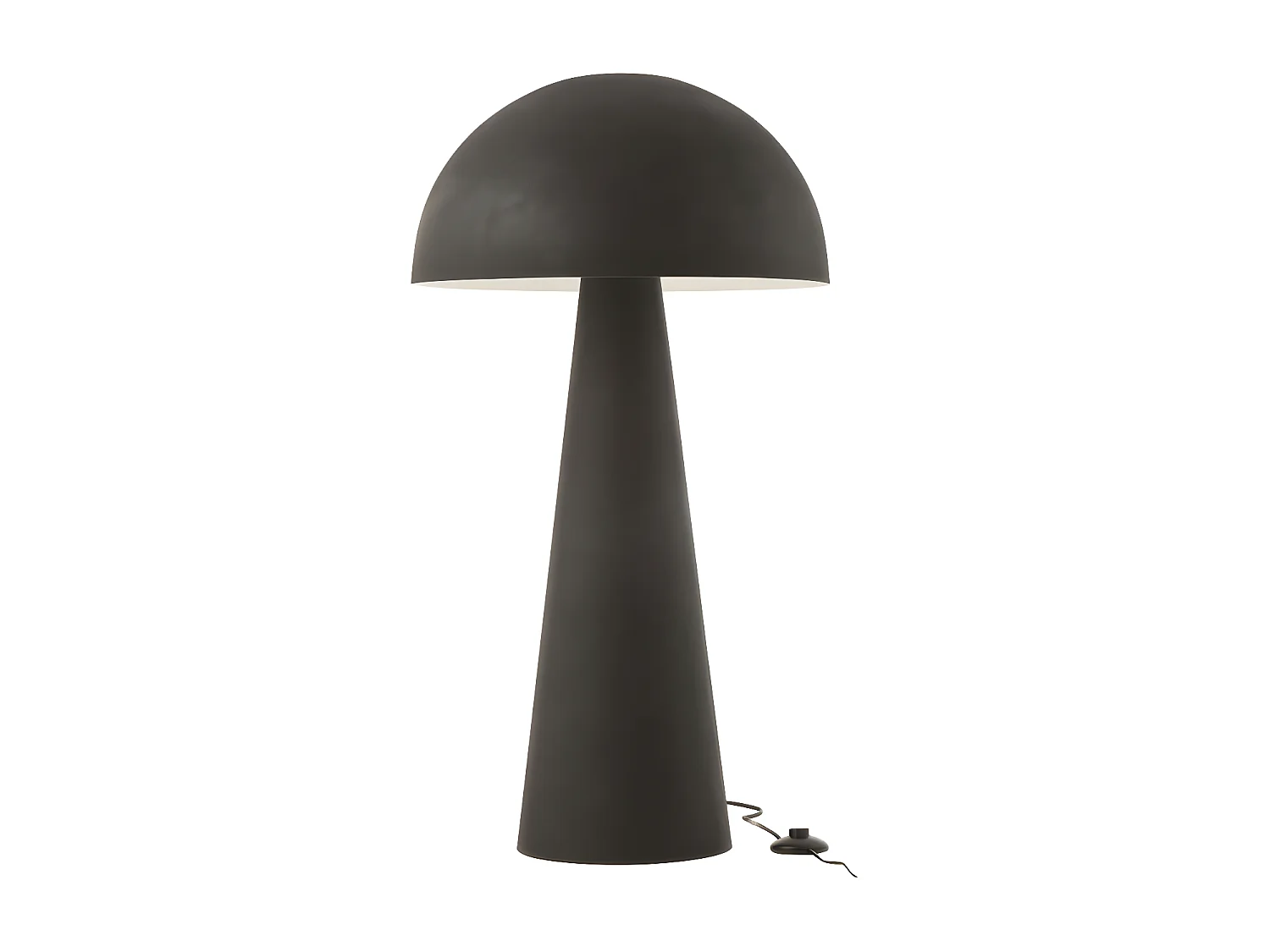 Lampadaire Design "Champignon" 95cm Noir Mat