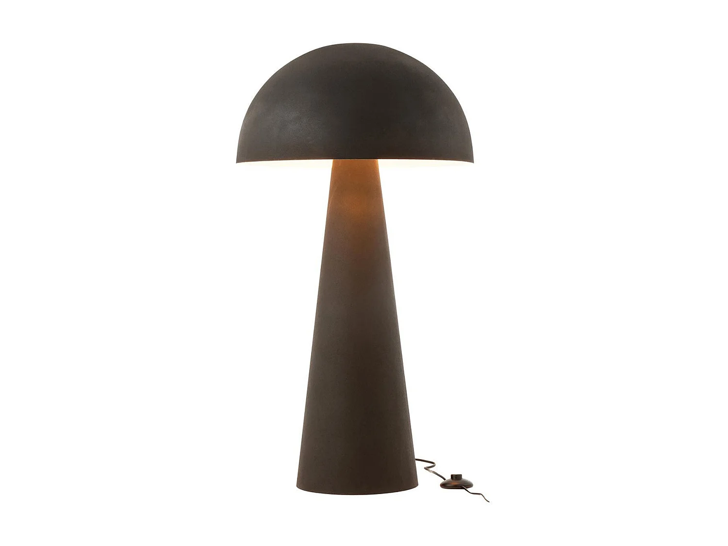 Lampadaire Design "Champignon" 95cm Noir Mat