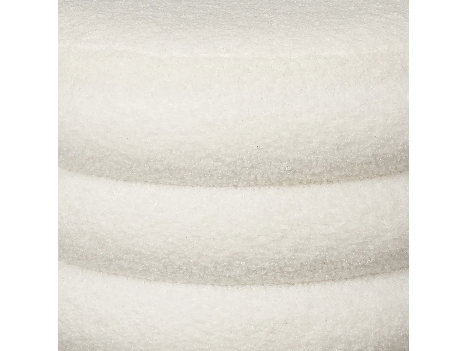 Pouf Rangement Bouclette Freya Blanc