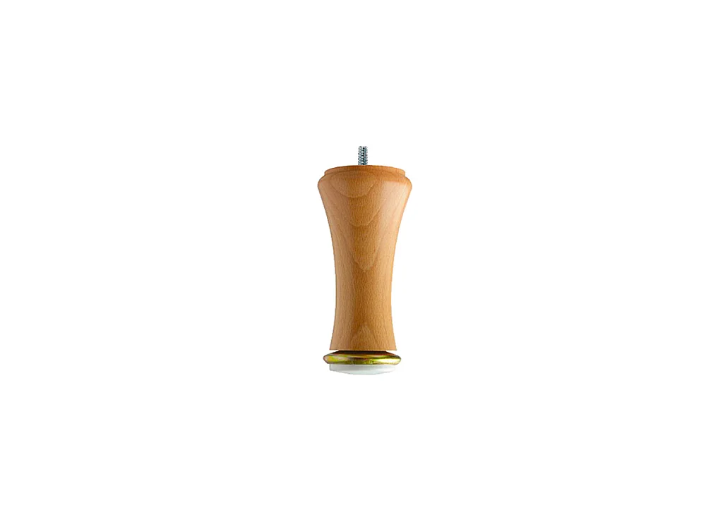 BELLECOUR LITERIE | Pied de lit diabolo en bois verni Hauteur 17 cm (vendu à l'unité)