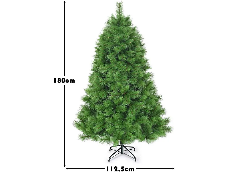Arbre de noël artificiel 180 cm avec 586 branches et support en fer sapin de noël artificiel pour décoration de fêtes