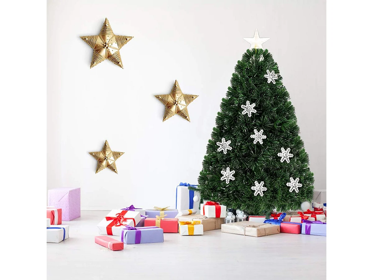 Sapin de noël arbre de noël artificiel avec lumières led 180cm, 220 nombre de fibre