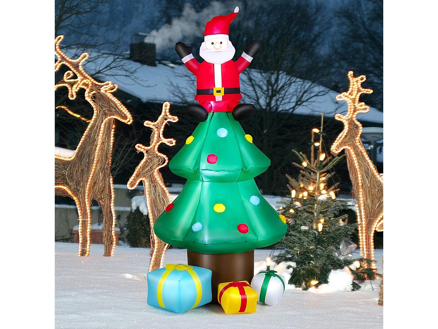Somsiwey Arbre Cerisier Lumineux 1.8m - 450 LEDs, 8 Modes, Décoration Intérieur/Extérieur