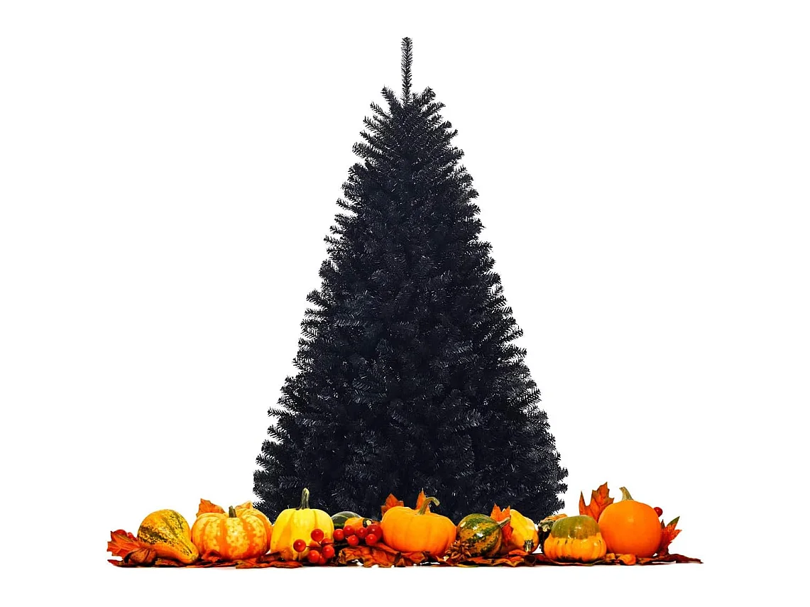 Sapin de noël artificiel 180cm aiguilles en pvc avec support en métal pliable 1036 pointes de branche décoration de vacances