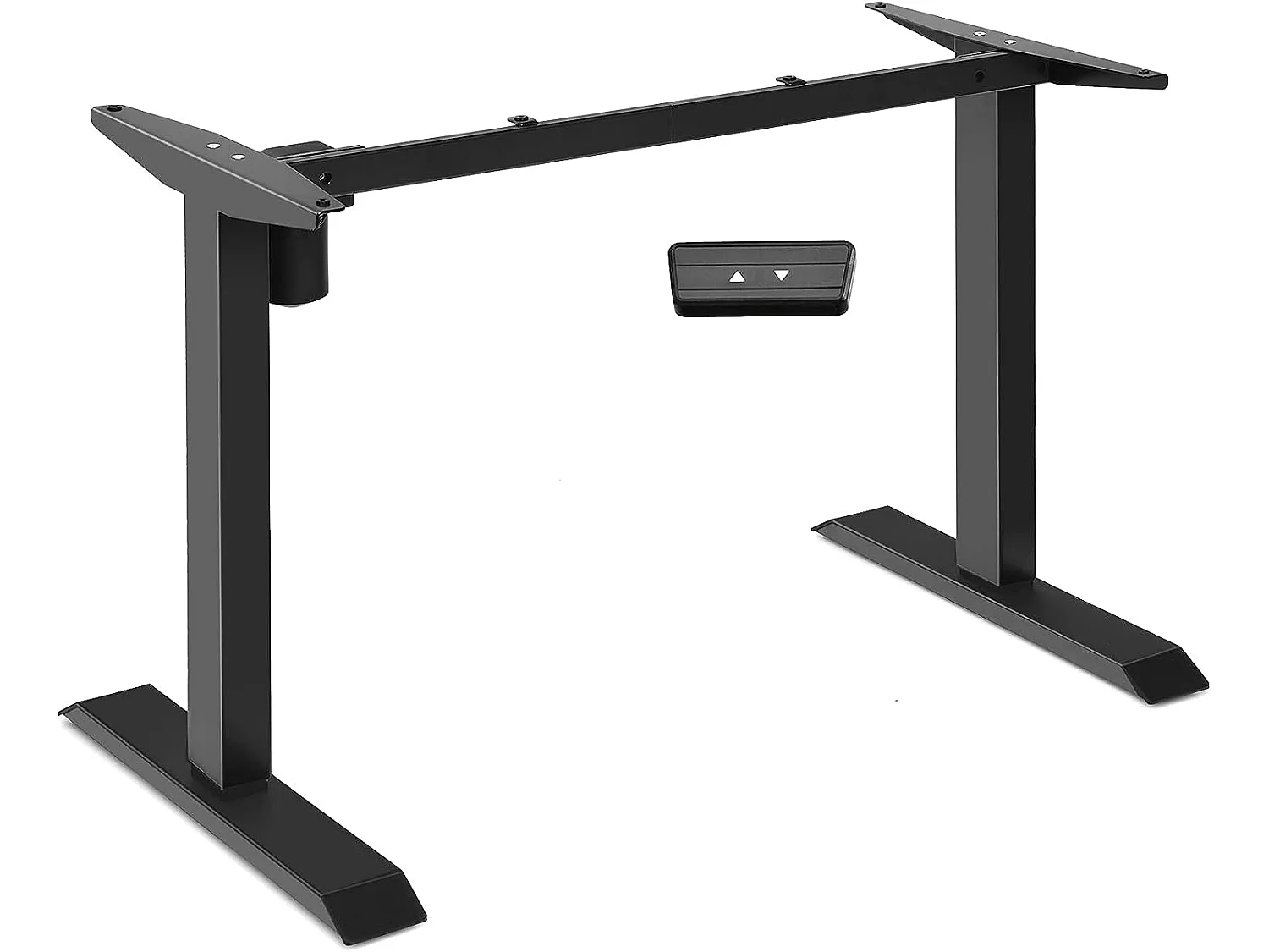 Bureau Assis-Debout Electrique Cadre de Bureau Hauteur Réglable de 66,5 à 114,5 CM Ergonomique avec Ecran Tactile Noir