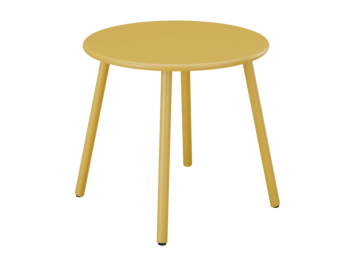 Mesa auxiliar de jardín de metal - Amarillo mostaza - MIRMANDE de MYLIA