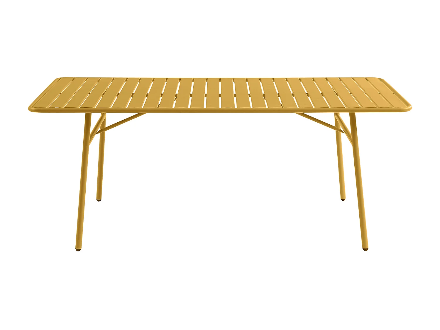 Hagebord L.160 cm i metall - Sennepsgul - MIRMANDE fra MYLIA