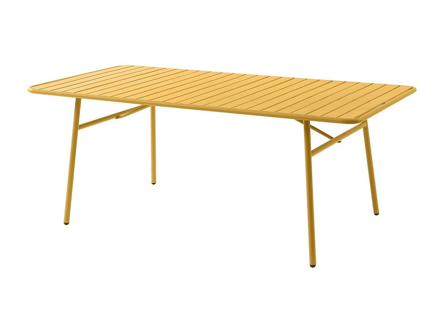 Vente-unique Gartentisch - L. 160 Cm - Metall - Senfgelb - Mirmande Von Mylia