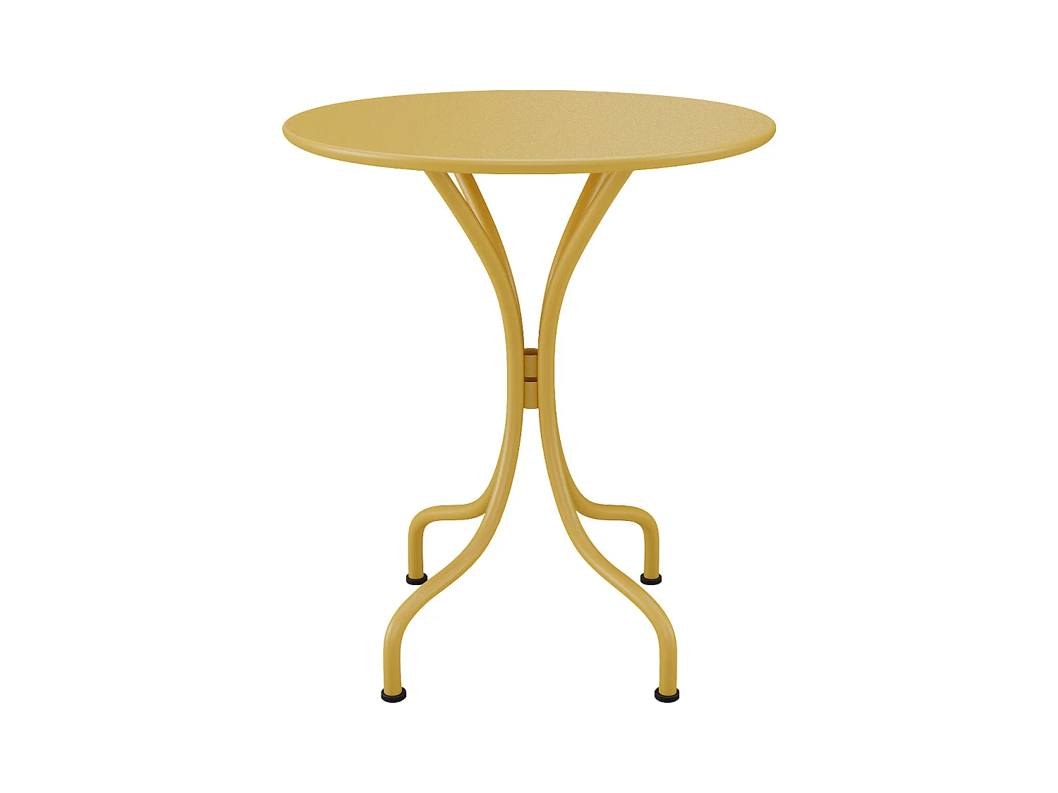 Rund hagebordsplate D.60 cm i metall - Sennepsgul - MIRMANDE fra MYLIA