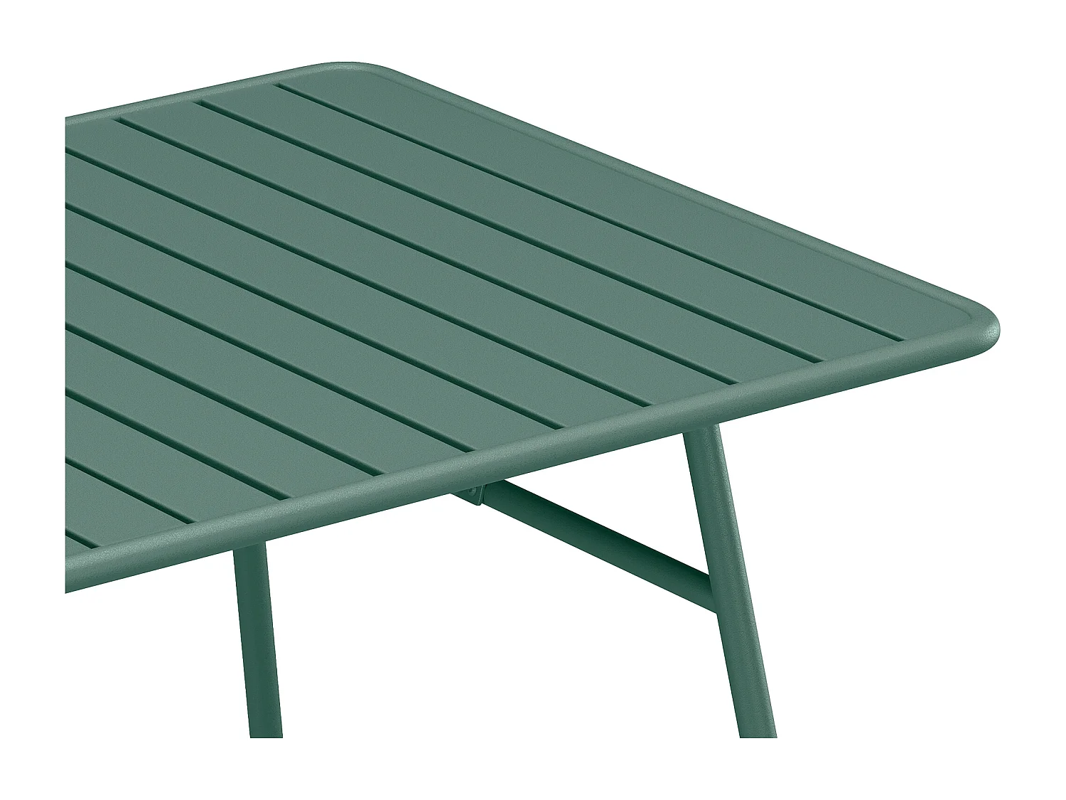 Table de jardin L.200 cm en métal - Vert amande - MIRMANDE de MYLIA