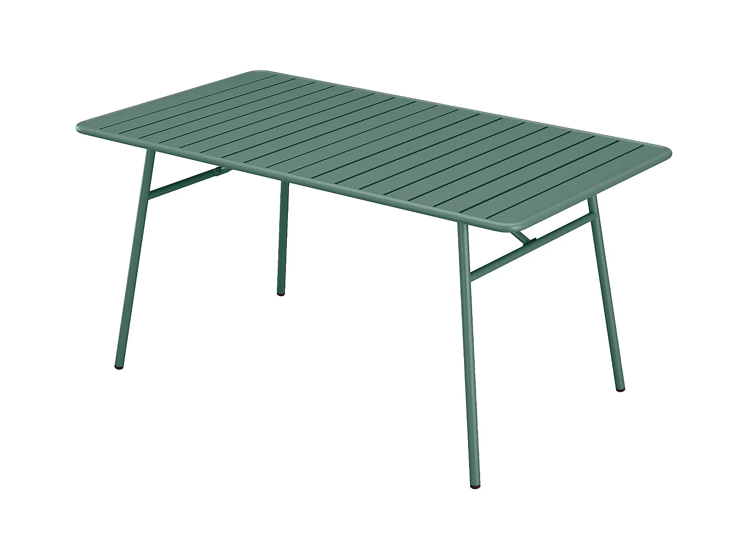 Tuintafel D200 cm van metaal - Amandelgroen - MIRMANDE van MYLIA