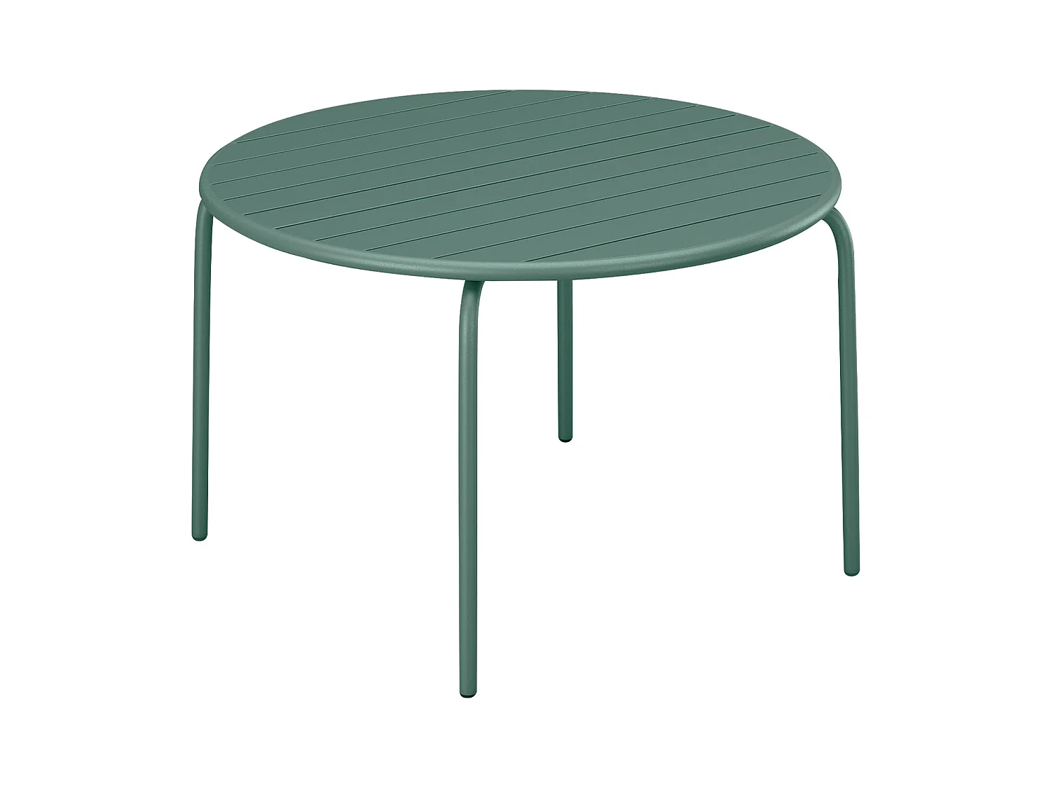 Table de jardin ronde D.130 cm en métal - Vert amande -  MIRMANDE de MYLIA