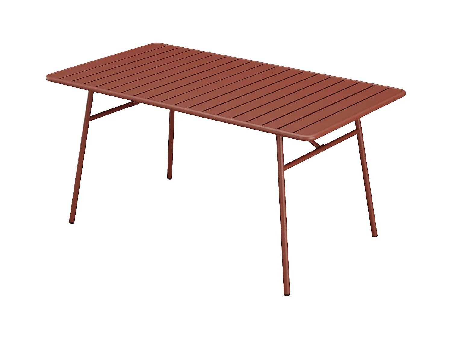 Tuintafel D200 cm van metaal - Terracotta - MIRMANDE van MYLIA