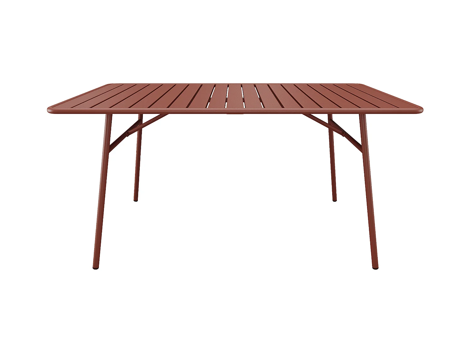 Hagebord L.200 cm i metall - Terracotta - MIRMANDE fra MYLIA