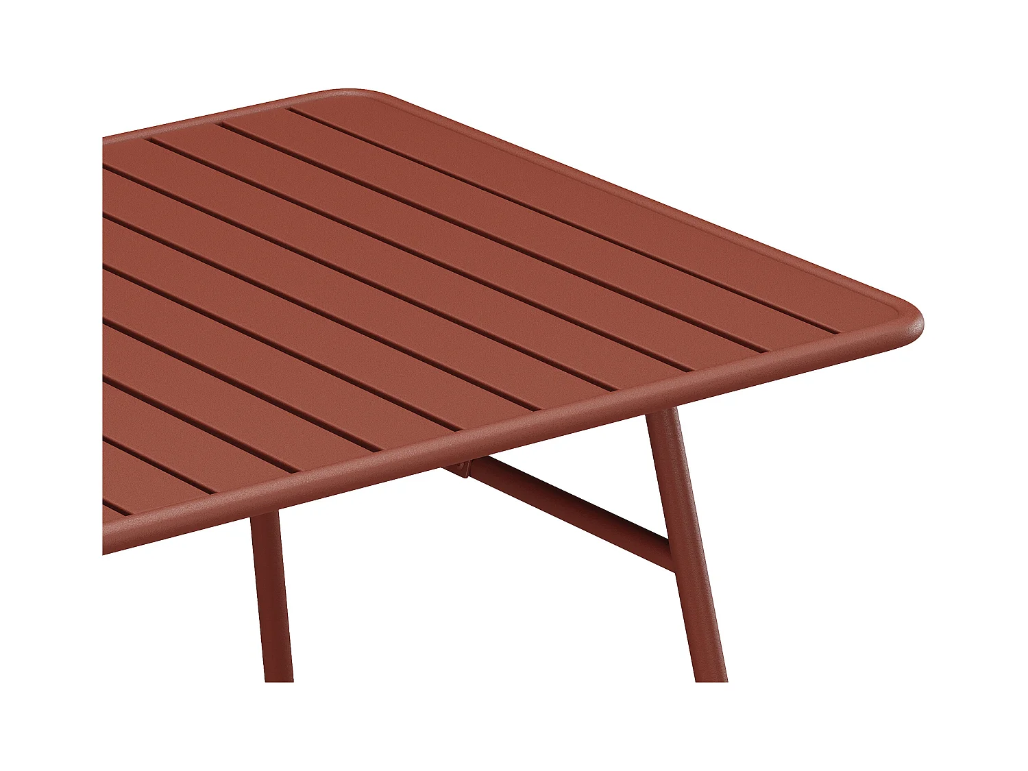 Hagebord L.200 cm i metall - Terracotta - MIRMANDE fra MYLIA